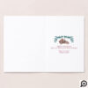 Merry Christmas Red Vintage Truck Family Tree Farm Foil Card