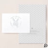 Festive Holiday Raccoon Etching Family Monogram Foil Card