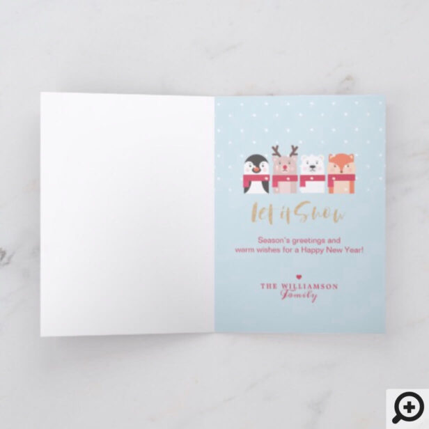 let it Snow | Cute Winter Fox Holiday Card