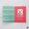 This Is My Happy Face | French Bulldog Reindeer Holiday Card