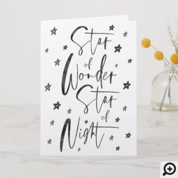 Star of Wonder Star of Night | Starry Night Fox Holiday Card