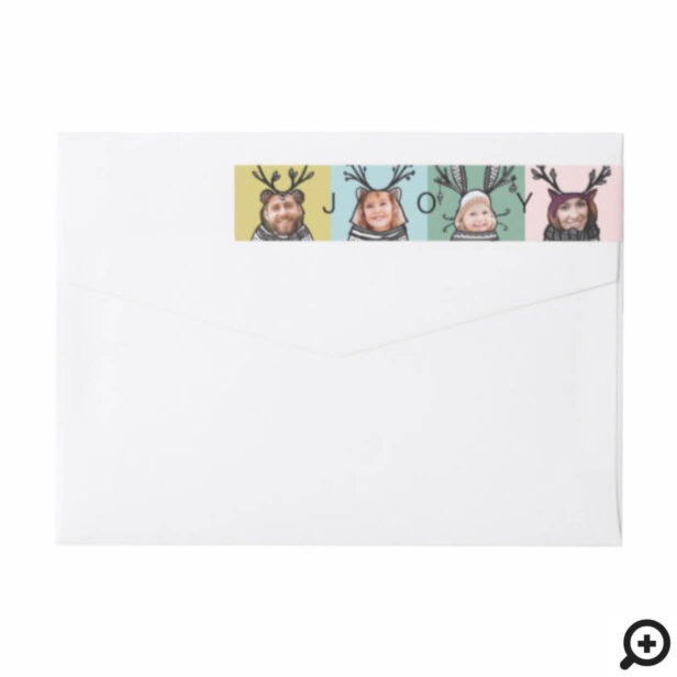Fun & Modern Woodland Animal Characters Family Wrap Around Label