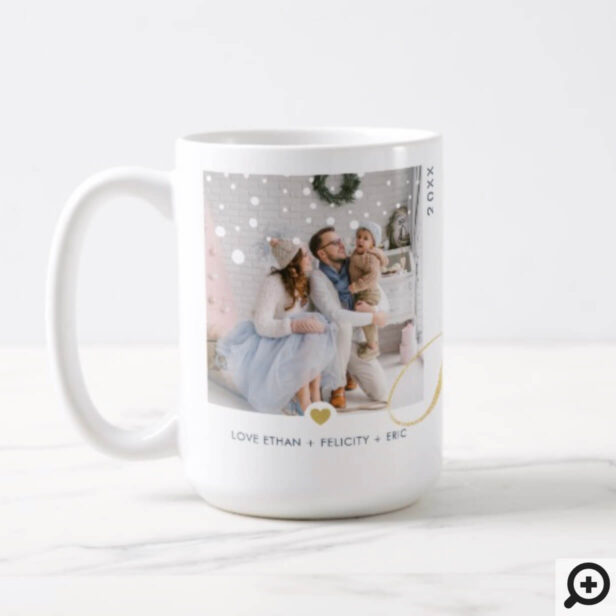 Modern, Elegant & Minimalistic Gold Joy Photo Coffee Mug
