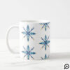 Elegant Ornate Blue & Gold Painted Snowflake Coffee Mug
