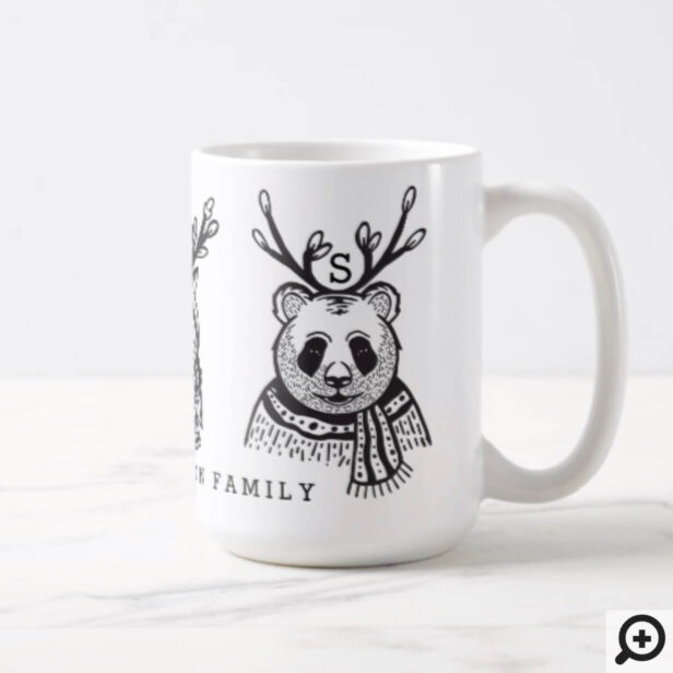 Christmas Woodland Forest Animal Family Characters Coffee Mug