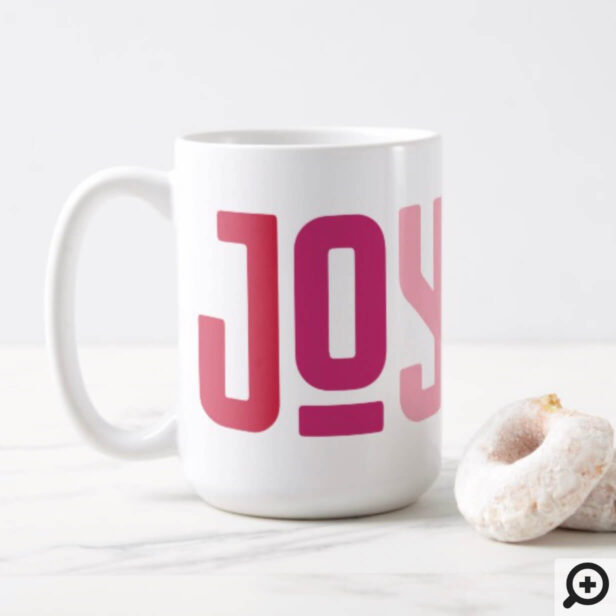 Joyous | Colourful Modern Bold Trendy Typographic Coffee Mug