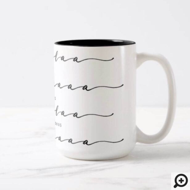 Fa La La La La | Elegant Handwriting Happy Holiday Two-Tone Coffee Mug