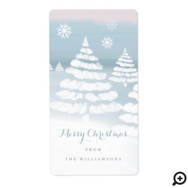 Baby It's Cold Outside Winter Day Christmas Scene Label