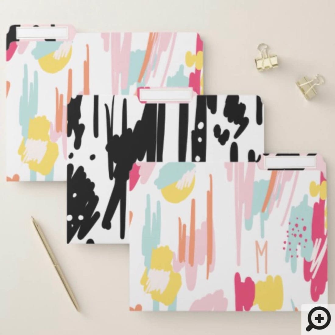 Bold, Trendy, Stylish Boho Floral Cactus Pattern File Folder ...