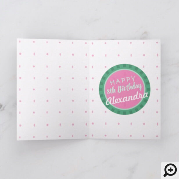 "One In A Melon" Pink Watermelon Birthday Card