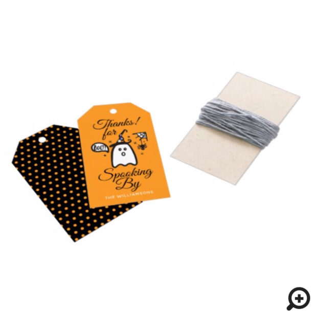 Thank You | Orange Spooky Boo Ghost Halloween Gift Tags
