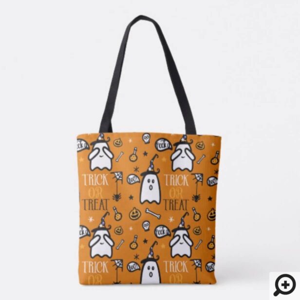 Trick Or Treat Peek a Boo! Ghost Happy Halloween Tote Bag