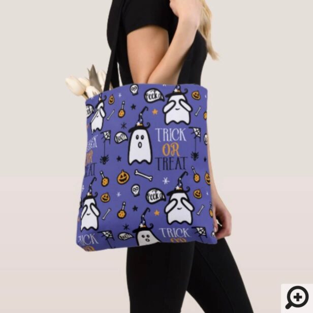 Trick Or Treat Peek a Boo! Ghost Happy Halloween Tote Bag