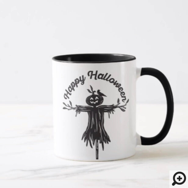 Happy Halloween | Black Scarecrow Halloween Mug