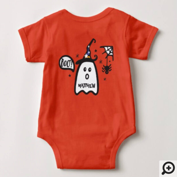 Cute adorable Peek a Boo! Ghost Halloween Baby Bodysuit