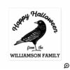 Happy Halloween Black Crow Bird Halloween Self-inking Stamp
