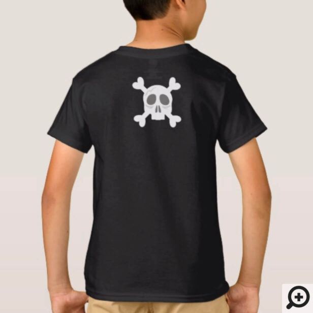 Fun White Skeleton Rib Bones & Skull Halloween T-Shirt