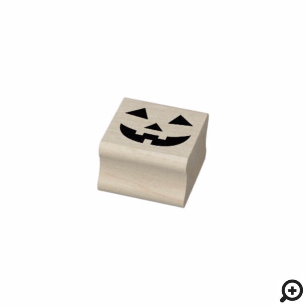 Halloween Pumpkin Jack O Lantern Smily Face Rubber Stamp