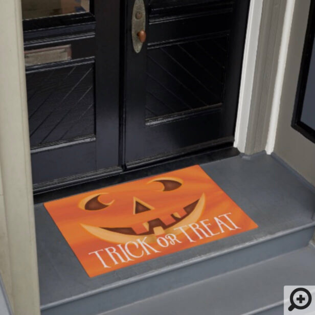 Halloween Jack-O-Lantern Pumpkin Carving Face Doormat