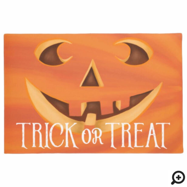 Halloween Jack-O-Lantern Pumpkin Carving Face Doormat