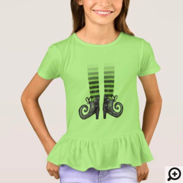 Fun Purple & Green Whimsical Wicked Witch T-Shirt
