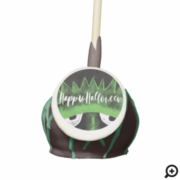 Whimsical Frankenstein Monster Happy Halloween Cake Pops