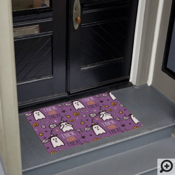 Trick Or Treat Peek a Boo! Ghost Happy Halloween Doormat