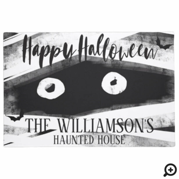 Happy Halloween Spooky Frankenstein Hunted House Doormat