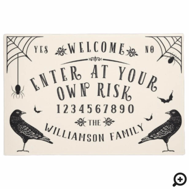 Welcome Enter At Your Own Risk Ouija Board Doormat
