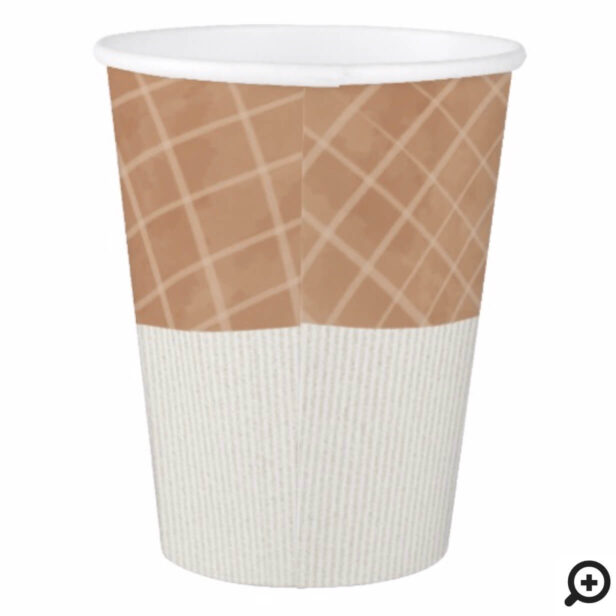 Ice Cream Waffle Cone Fun Treat Birthday Party Paper Cup