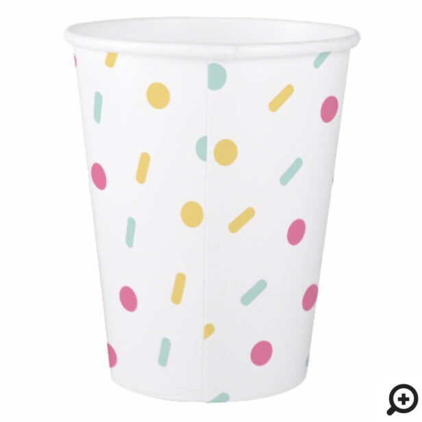Fun Colourful Modern Polka Dot Confetti Pattern Paper Cup