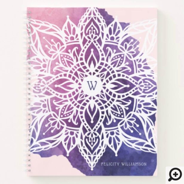 Spiritual Organic & Geometric Mandala Watercolor Notebook