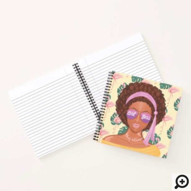 Girl Boss | African American Tropical Beauty Notebook