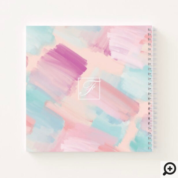 BE-YOU-TIFUL Pink & Blue Watercolor Brush Stroke Notebook