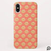 Stylish Trendy Gold & Pink Kiss Lip Pattern Case-Mate iPhone Case