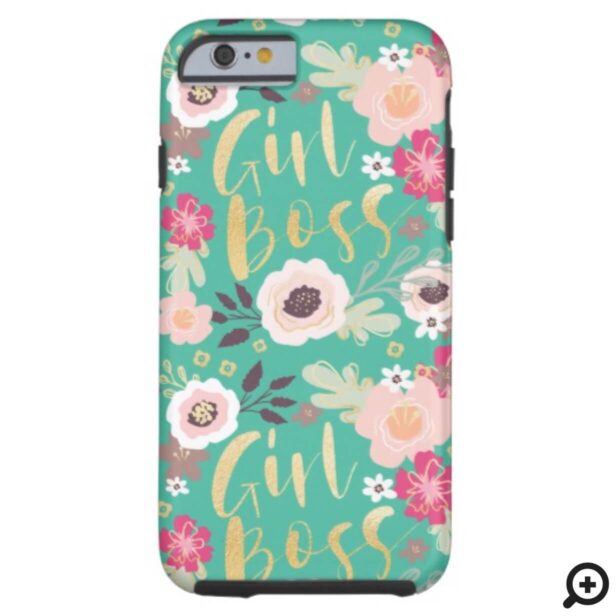 Girl Boss Trendy Vintage Floral Pattern Case-Mate iPhone Case