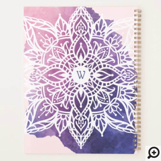 Spiritual Organic & Geometric Mandala Watercolor Planner
