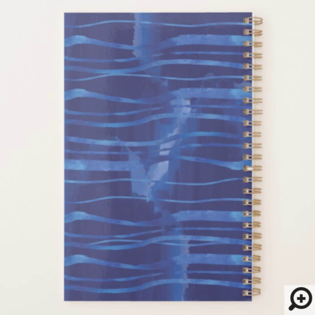 Make Waves | Inspirational Navy Watercolor Waves Planner