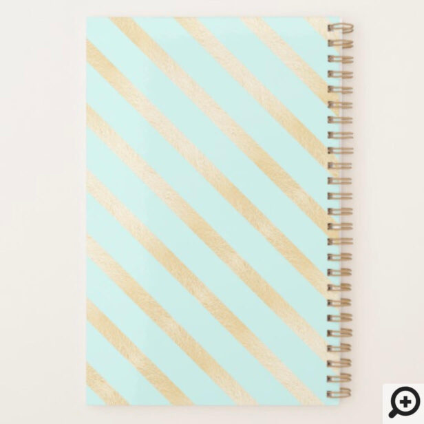 One Day at a Time | Gold & Aqua Inspirational Planner