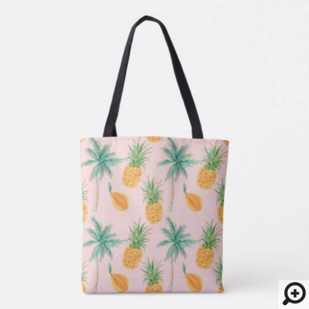 Live Love Laugh | Trendy Topical Island Pineapple Tote Bag