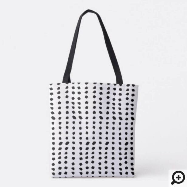 Black Modern Abstract & Artistic Paint Strokes Tote Bag