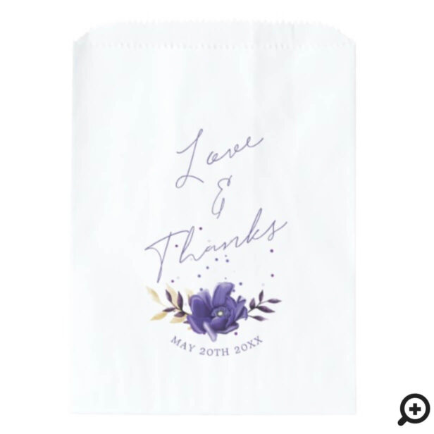 Blooming Florals | Ultra Violet & Gold Favour Bag