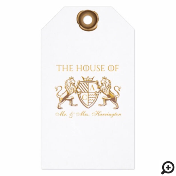 Game of Thrones Inspired Royal Medieval Fantasy Lion Emblem Wedding Gift Tags