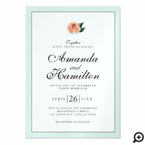 Timeless Blooms Vibrant Watercolor Florals Wedding Invitation