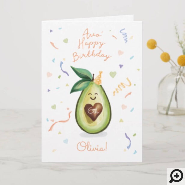 Avo Happy Birthday | Avocado Birthday Celebration Card