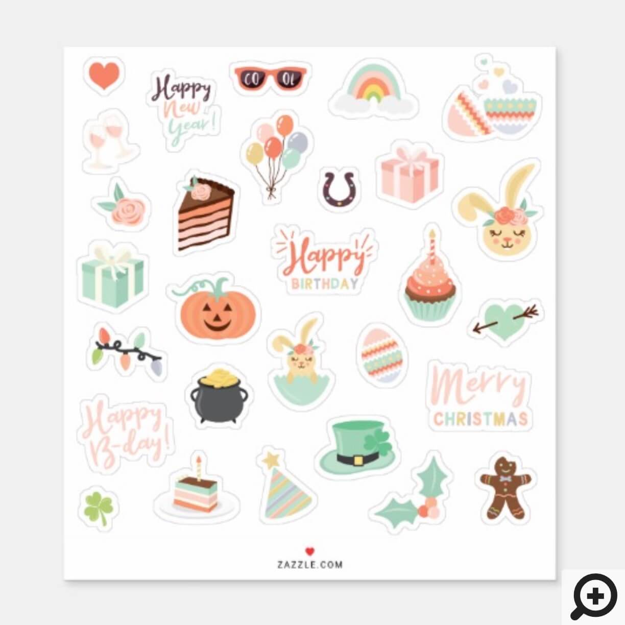 Special Occasions Holiday Celebration Sticker Set