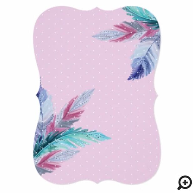 She's A Wild One Wild Tribal Watercolor Unicorn Invitation