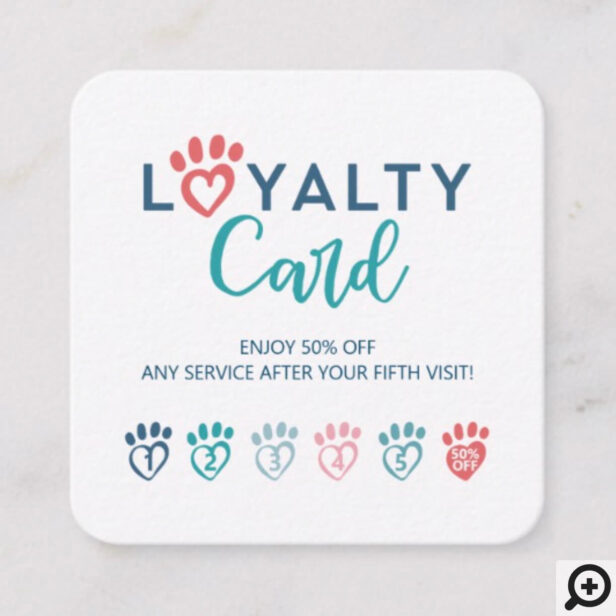 Heart Paw Print Animal Veterinary Care Loyalty