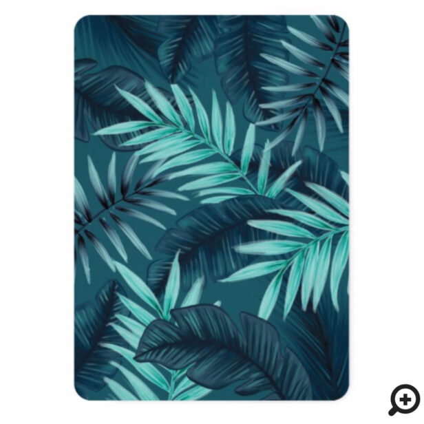 He's a Wild One Blue Monster & Tropical Jungle Invitation
