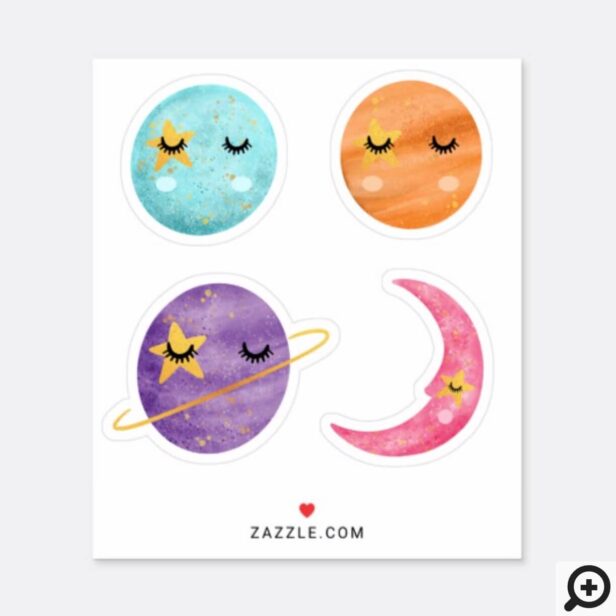 Twinkle Twinkle Little Stars & planets Space Theme Sticker